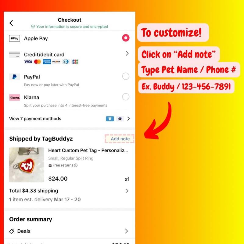 Heart Shaped Dog Tag - Personalized Heart Tag, Double Engraved Tag