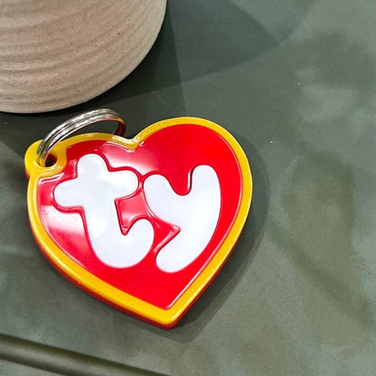 Heart Shaped Dog Tag - Personalized Heart Tag, Double Engraved Tag